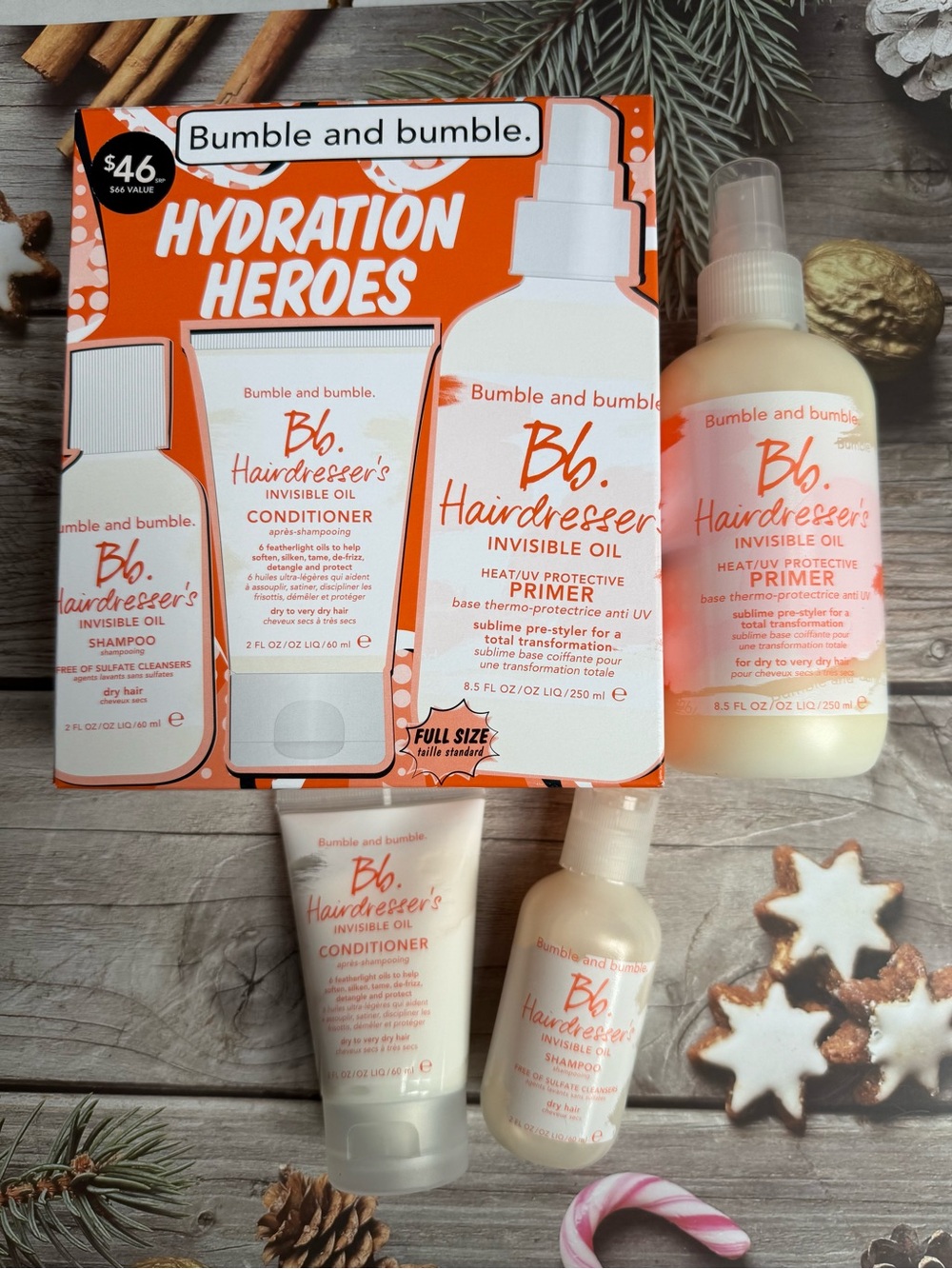 Bumble and Bumble Hairdresser's Invisible Oil Hydration Gift Set, NIB $66 Value